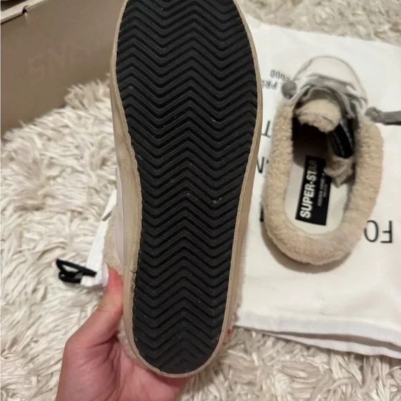 Golden Goose Superstar Sabot Sneaker Mules white leather with Shearling Lining - Picture 5 of 12